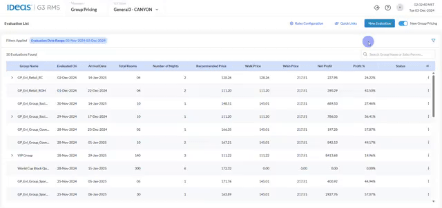 Group Pricing Switch